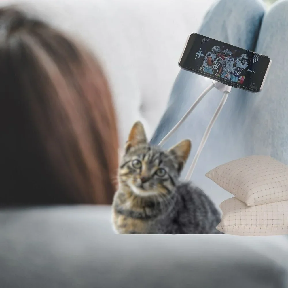 Universal Cell Phone Neck Phone Holder, Hands-Free Flexible Durable, White